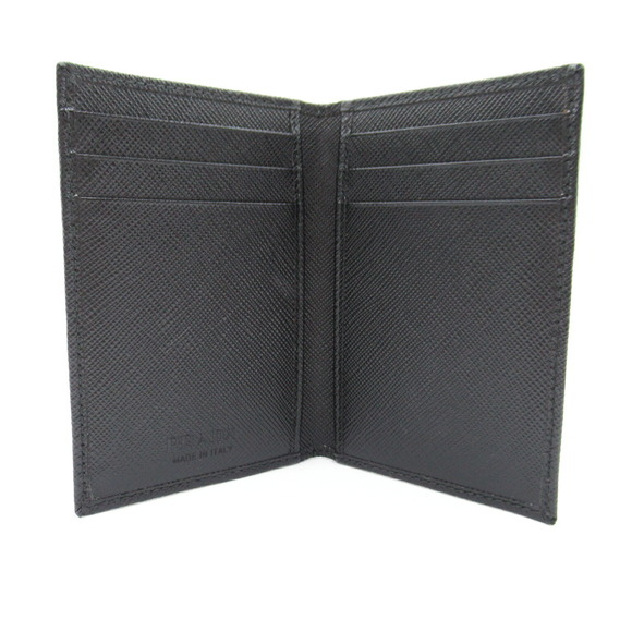 PRADA Card Case Accessories Saffiano Leather Black - Picture 4 of 9